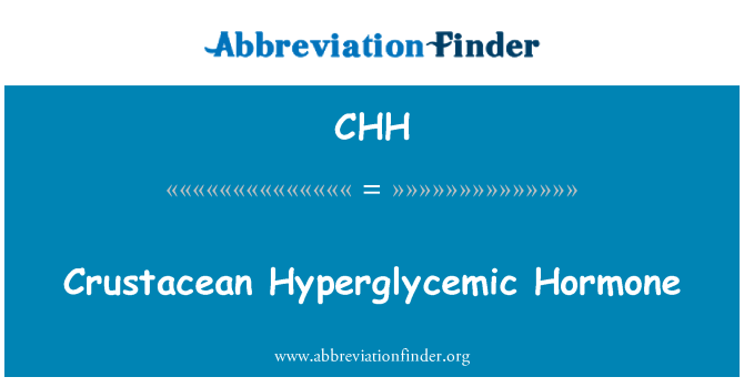 CHH: هرمون Hyperglycemic القشريات