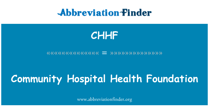 CHHF: Fællesskabet Hospital Health Foundation