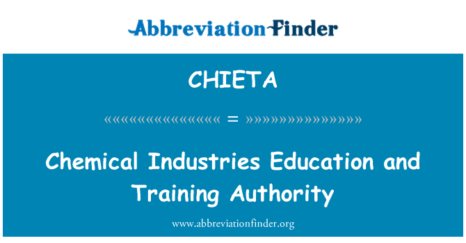 CHIETA: Chemical Industries Education and Training Authority