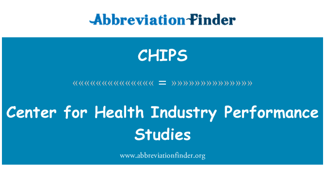 CHIPS: Center za zdravje industrijo Performance Studies