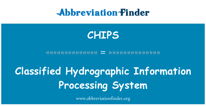 CHIPS: Diklasifikasikan sistem pemrosesan informasi Hidrografi