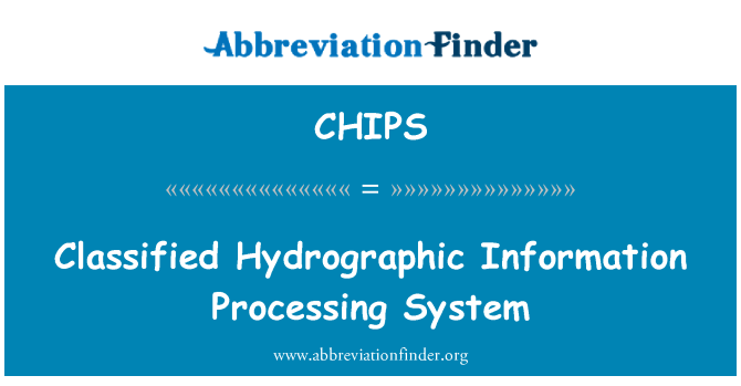 CHIPS: Система за обработка на хидрографски информация, класифицирани