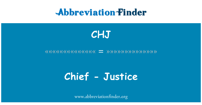 CHJ: Chief - Justitie