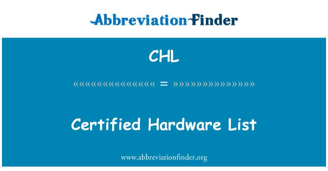 CHL: Certificat de maquinari llistar