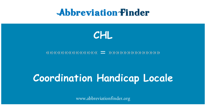CHL: Koordinace Handicap Locale
