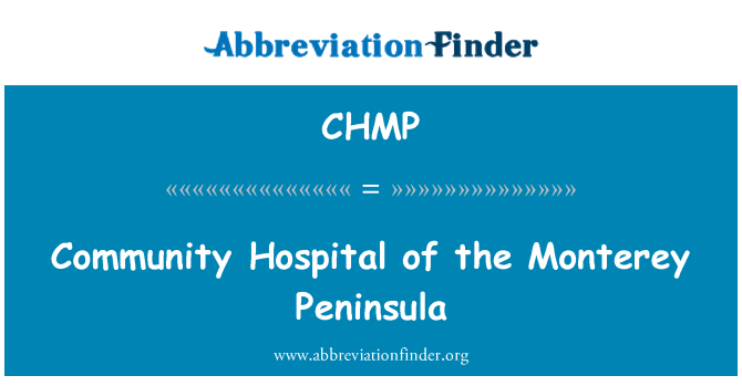 CHMP: Rumah sakit masyarakat Monterey Peninsula