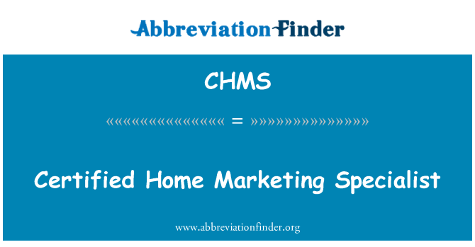 CHMS: Certificato casa Marketing Specialist