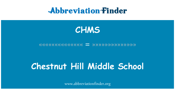 CHMS: Chestnut Hill střední škola