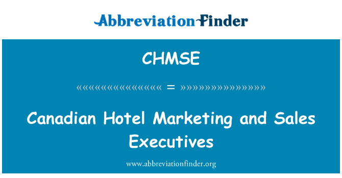 CHMSE: Canadenc Hotel màrqueting i executius de vendes