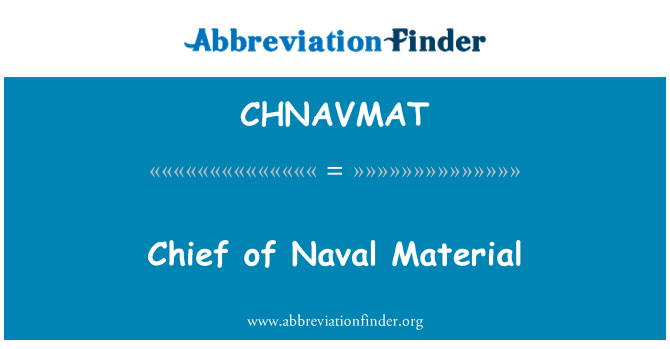 CHNAVMAT: Началник на военноморската материал