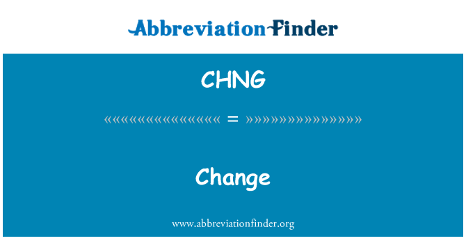 CHNG: Spremembe