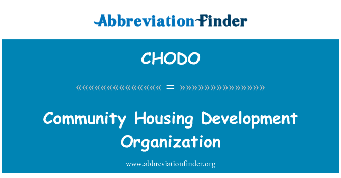 CHODO: Community Housing Development Organization