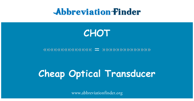 CHOT: Transducer rħas ottiċi