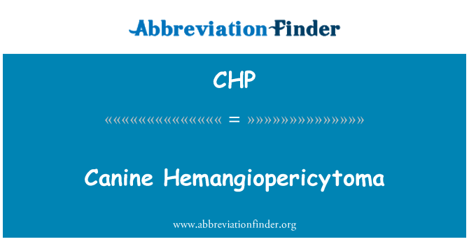 CHP: Hemangiopericytoma canino
