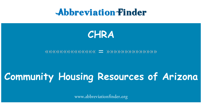 CHRA: 亚利桑那州的社区住房资源