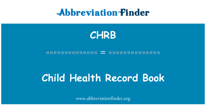 CHRB: ספר בריאות הילד