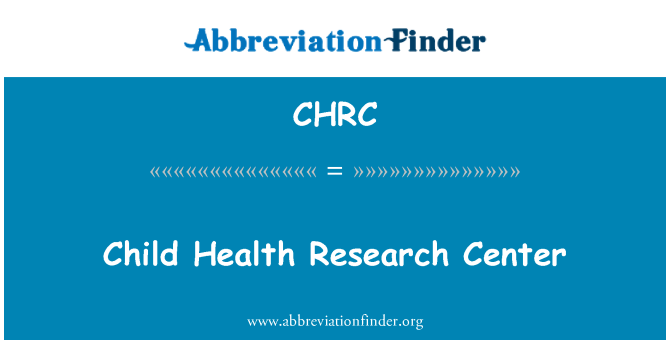 CHRC: Centre de recerca en salut infantil