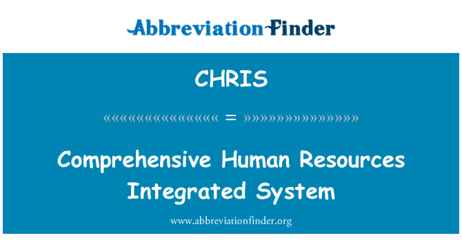 CHRIS: Sistema integrato globale delle risorse umane