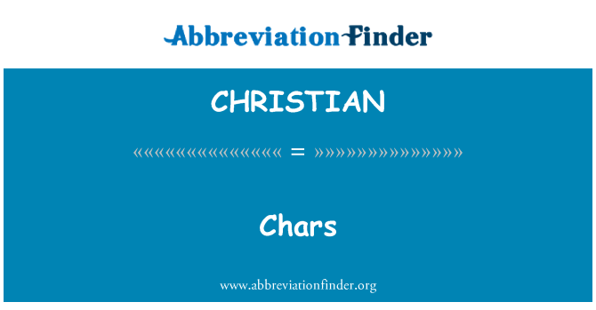 CHRISTIAN: Chars