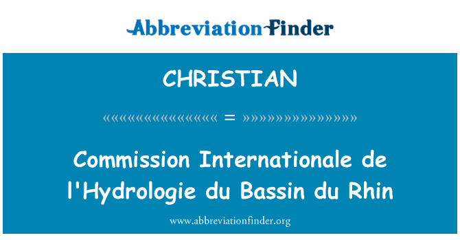 CHRISTIAN: 委员会国际歌 de l'Hydrologie du 盆地杜 Rhin