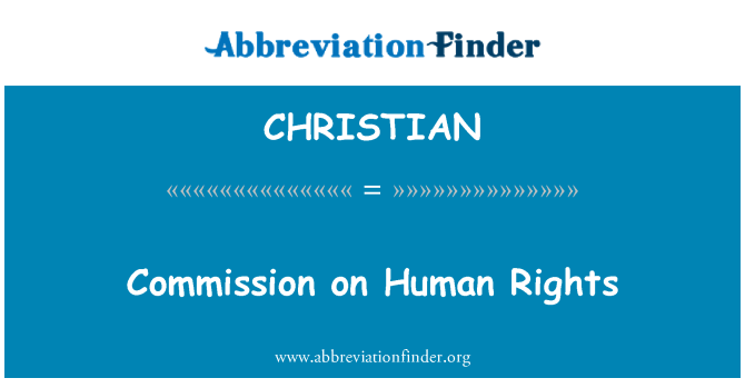 CHRISTIAN: Menneskerettighedskommission