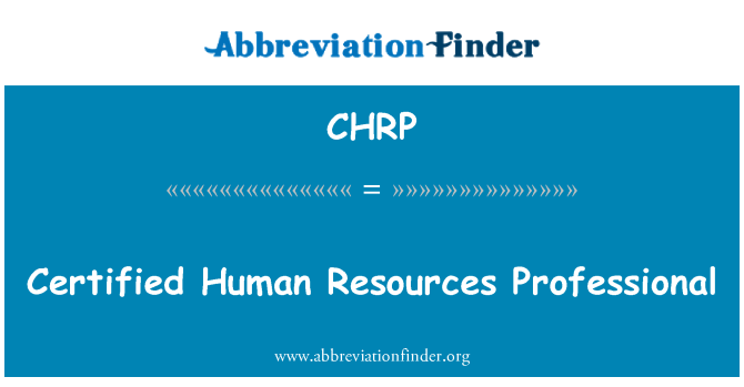 CHRP: Certificeret hr professionelle