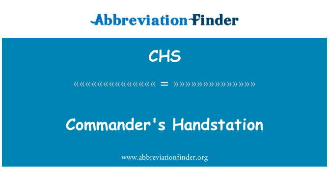 CHS: Командир на Handstation