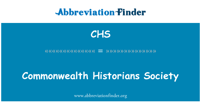 CHS: Is-soċjetà ta ' l-istoriċi tal-Commonwealth