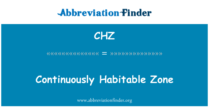 CHZ: Løbende beboelige Zone
