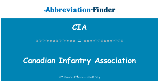 CIA: Association canadienne d'infanterie