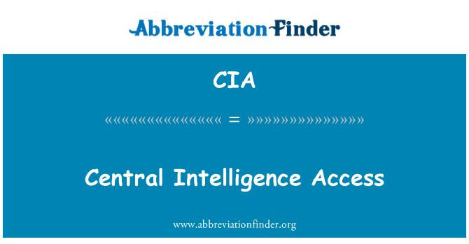 CIA: Centrālā izlūkošanas piekļuves