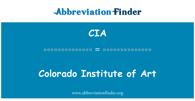 CIA: 콜로라도 예술 연구소