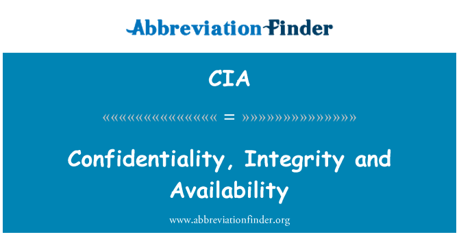 CIA: 機密性、整合性、および可用性