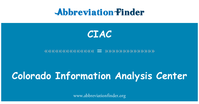 CIAC: Colorado teabe analüüsi keskus