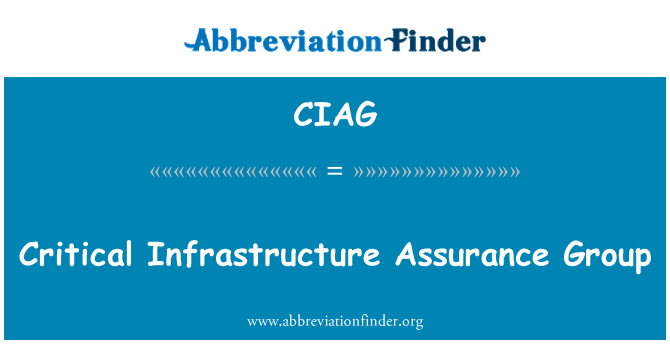 CIAG: Critical Infrastructure Assurance Group
