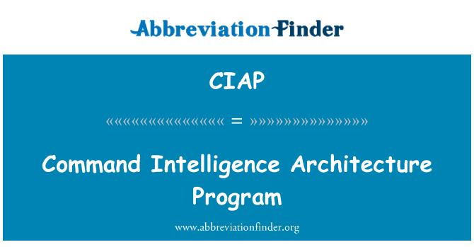 CIAP: Opdracht intelligentie het platform programma