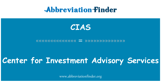 CIAS: Investeerimisalane keskus