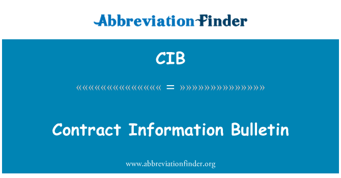 CIB: Bulletin d'Information du contrat