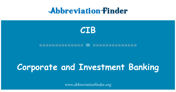 CIB: Yritysten ja investointipankkitoiminta