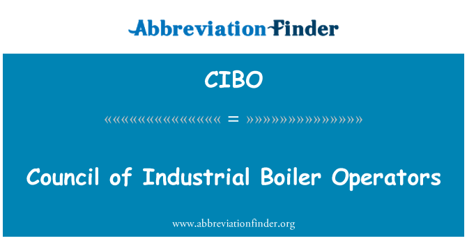 CIBO: Dewan industri Boiler operator