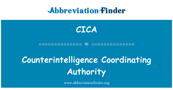CICA: Otorite Coordination counterintelligence
