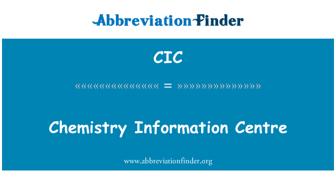 CIC: Centre d'informació química