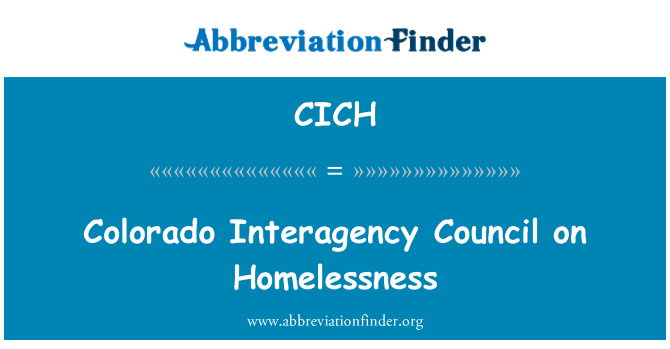 CICH: Colorado consejo interinstitucional sobre las personas desamparadas
