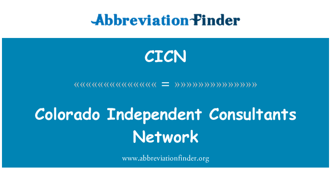 CICN: Rhwydwaith ymgynghorwyr annibynnol Colorado