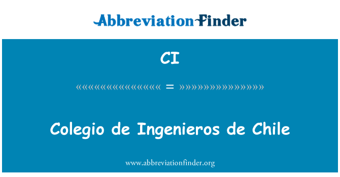 CI: Colegio de Ingenieros de Chili