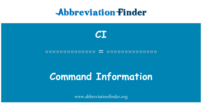 CI: Kommandoen oplysninger