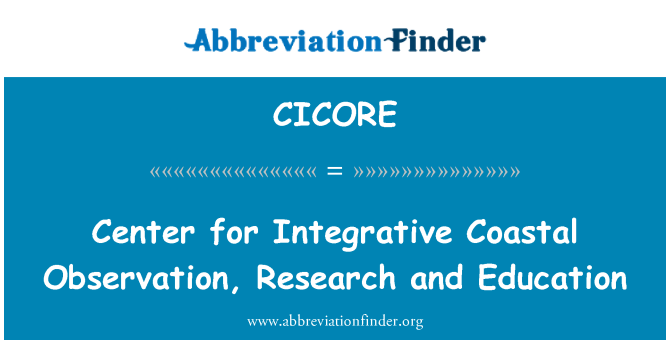 CICORE: 综合沿海观察、 研究和教育中心