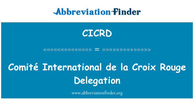 CICRD: Comité internazzjonali de la Croix Rouge delegazzjoni