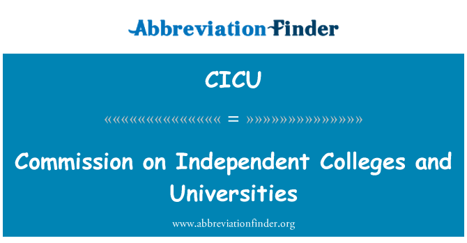 CICU: Commission on Independent Colleges and Universities