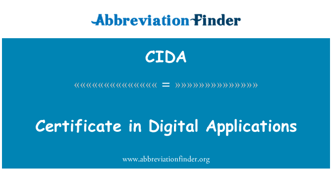 CIDA: Certificato in applicazioni digitali
